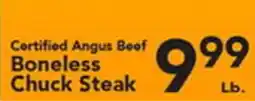 Eurofresh Market Certified Angus Beef Boneless Chuck Steak offer