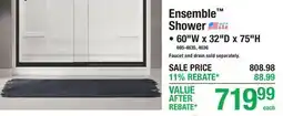 Menards Ensemble Shower offer