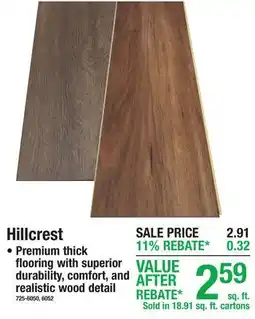 Menards WATERPROOF VINYL PLANK FLOORING Hillcrest offer