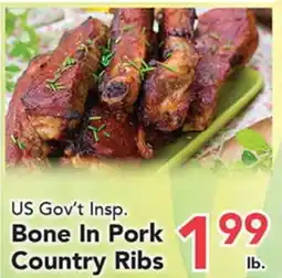 Eurofresh Market US Gov't Insp. Bone In Pork Country Ribs offer