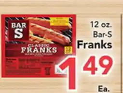 Eurofresh Market 12 oz. Bar-S Franks offer