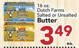 Eurofresh Market 16 oz. Dutch Farms Salted or Unsalted Butter offer