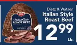 Eurofresh Market Dietz & Watson Italian Style Roast Beef offer