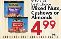Eurofresh Market Best Choice Mixed Nuts, Cashews or Almonds offer
