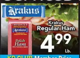 Eurofresh Market Krakus Regular Ham offer