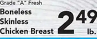 Eurofresh Market Grade A Fresh Boneless Skinless Chicken Breast offer