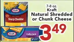 Eurofresh Market Kraft Natural Shredded or Chunk Cheese offer