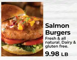 Sunset Foods Salmon Burgers offer