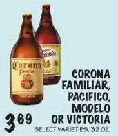 Foodarama Corona Familiar, Pacifico, Modelo or Victoria offer