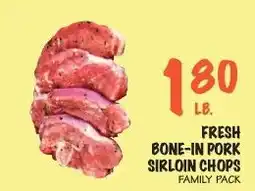 Foodarama Fresh Bone-In Pork Sirloin Chops Family Pack offer