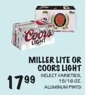 Foodarama Miller Lite or Coors Light offer