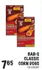 Foodarama Bar-s classic corn dogs offer