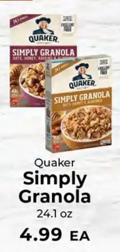 Sunset Foods Quaker simply granola offer