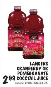 Foodarama Langers cranberry or pomegranate juice offer