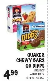 Foodarama Quaker chewy bars or dips offer