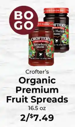 Sunset Foods Crofter's Organic Premium Fruit Spreads offer