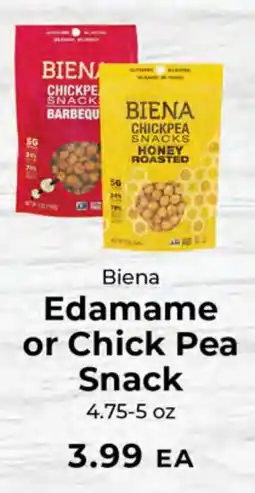 Sunset Foods Bienna edamame or chick pea snack offer