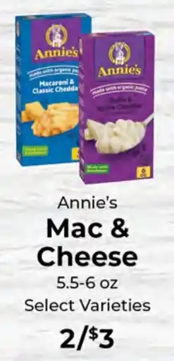 Sunset Foods Annie's Mac & Cheese offer