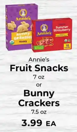 Sunset Foods Annie's Fruit Snacks or Bunny Crackers offer