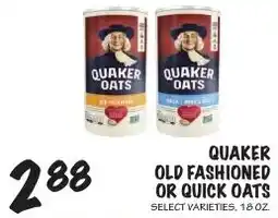 Foodarama Quaker old fashioned or quick oats offer