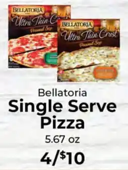 Sunset Foods Bellatoria single serve pizza offer