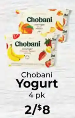 Sunset Foods Chobani Yogurt offer