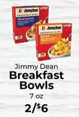 Sunset Foods Jimmy Dean Breakfast Bowls offer
