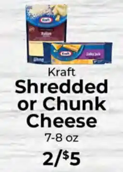 Sunset Foods Kraft shredded or chunk cheese offer
