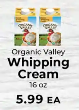 Sunset Foods Organic Valley Whipping Cream offer