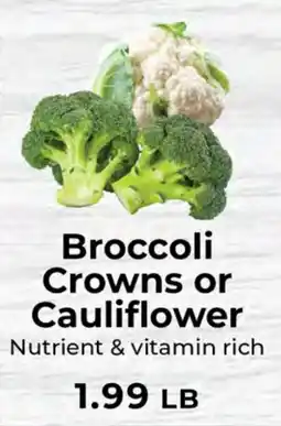 Sunset Foods Broccoli Crowns or Cauliflower offer