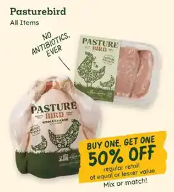 Sprouts Farmers Market Pasturebird whole chicken offer