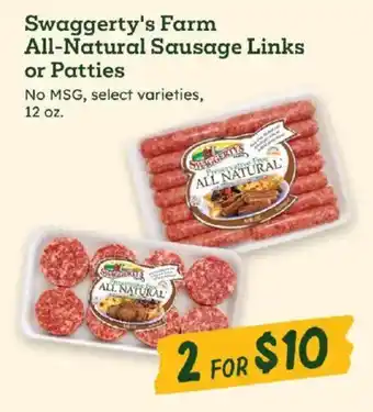 Swaggerty's Farm All-Natural Sausage Links or Patties