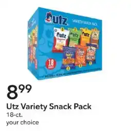 Publix Utz Variety Snack Pack offer