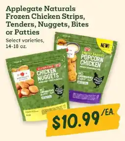 Sprouts Farmers Market Applegate Naturals Frozen Chicken Strips, Tenders, Nuggets, Bites or Patties offer