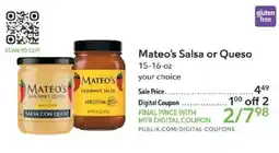 Publix Mateo's Salsa or Queso offer