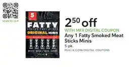 Publix Fatty Smoked Meat Sticks Minis offer