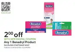 Publix Benadryl Any 1 Product offer