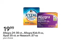 Publix Allegra 24-30-ct., Allegra Kids 8-oz, Xyzal 35-ct. or Nasacort .57-oz offer