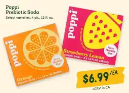 Sprouts Farmers Market Poppi Prebiotic Soda offer