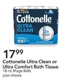 Publix Cottonelle Ultra Clean or Ultra Comfort Bath Tissue offer