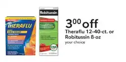 Publix Theraflu severe cold relief combo pack or Robitussin cough+chest congestion dm offer