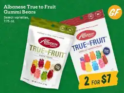 Sprouts Farmers Market Albanese true to fruit gummi bears offer