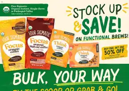 Sprouts Farmers Market Four Sigmatic Think organic coffee offer