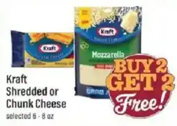 Lowes Foods Kraft shredded or chunk cheese offer