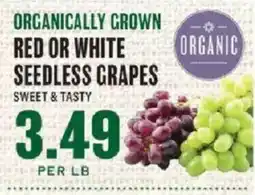 Lowes Foods Organically grown red or white seedless grapes offer