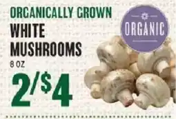 Lowes Foods Organically grown white mushrooms offer