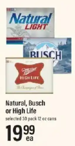 Lowes Foods Natural, Busch or High Life offer
