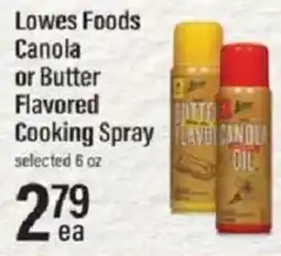 Lowes Foods Lowes Foods Canola or Butter Flavored Cooking Spray offer