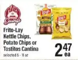 Lowes Foods Frito-Lay Kettle Chips, Potato Chips or Tostitos Cantina offer