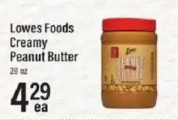 Lowes Foods Lowes Foods creamy peanut butter offer
